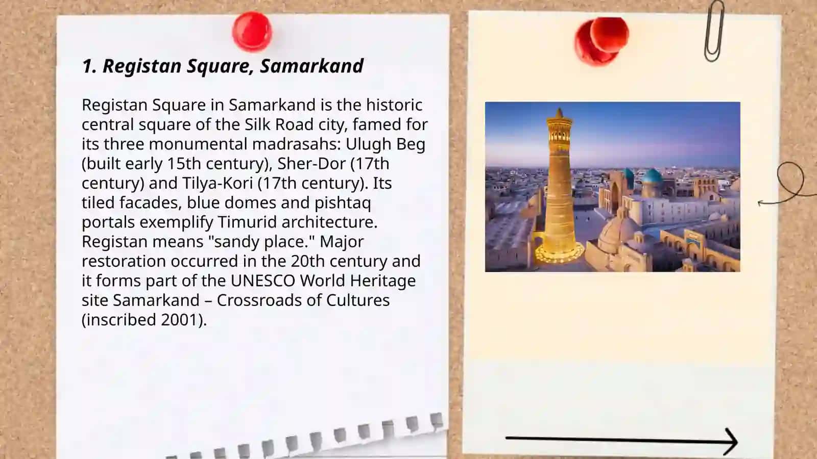 The sightseeing of Uzbekistan 3