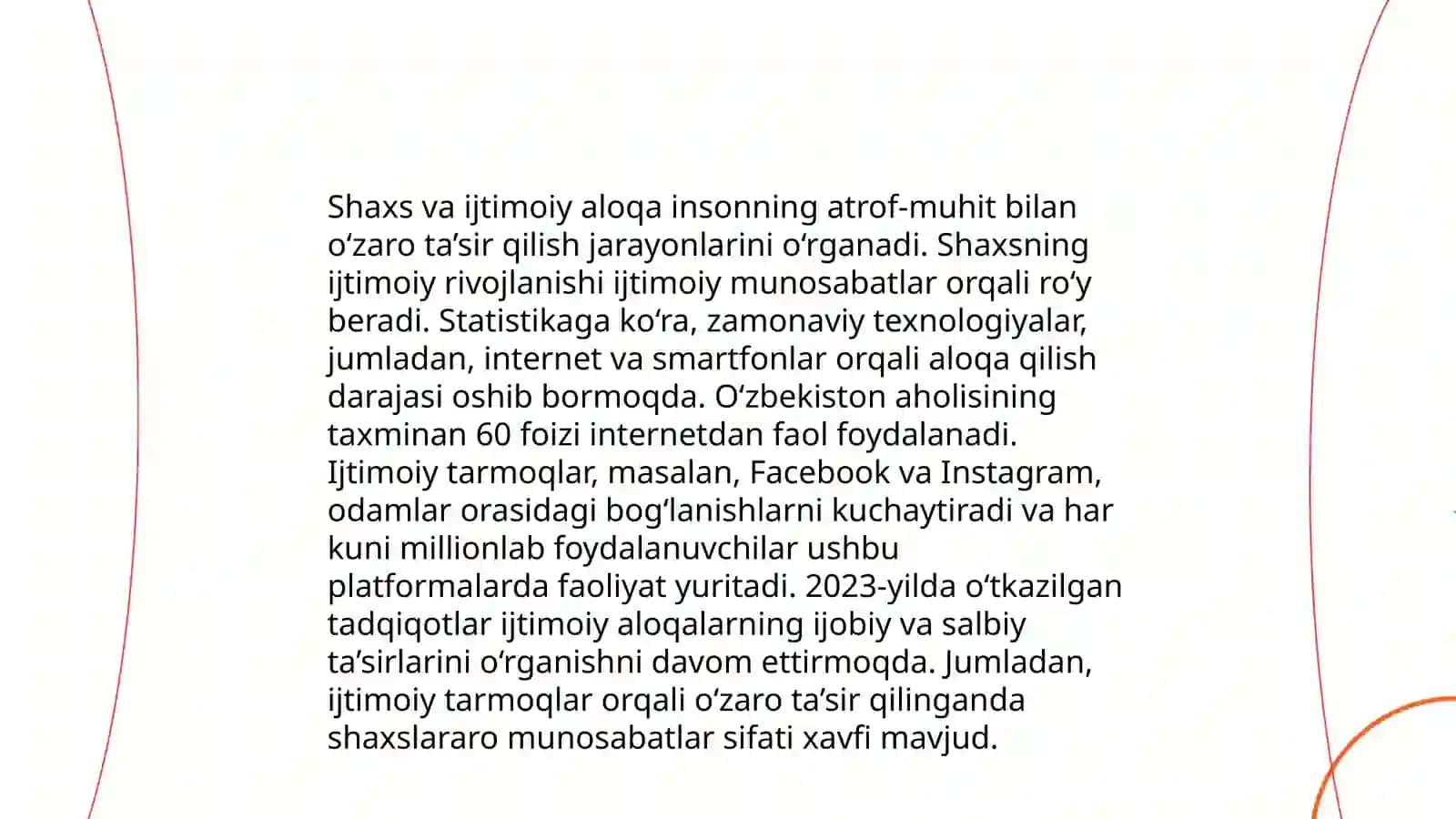 Shaxs va ijtimoiy aloqa 3