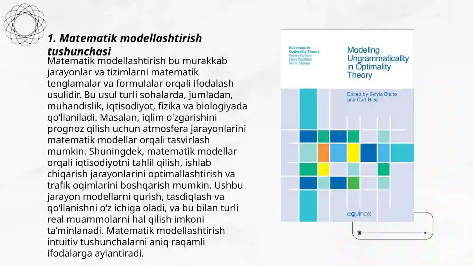 Matematik modellashtirish va uning bosqichlari 3