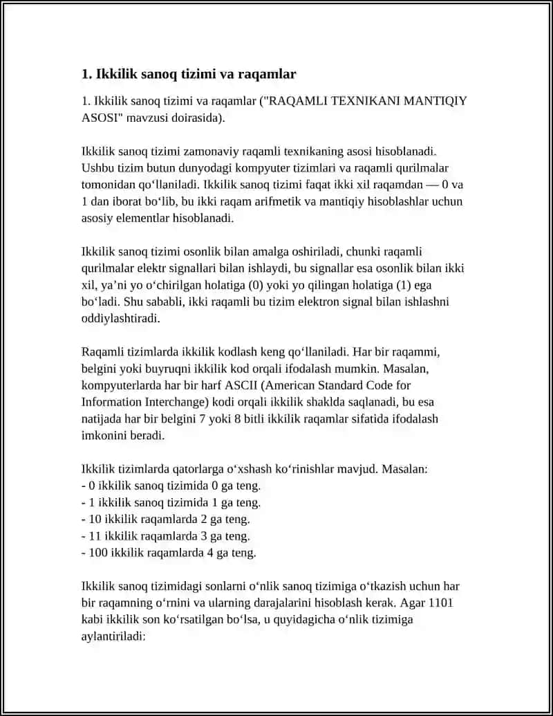 RAQAMLI TEXNIKANI MANTIQIY ASOSI 3