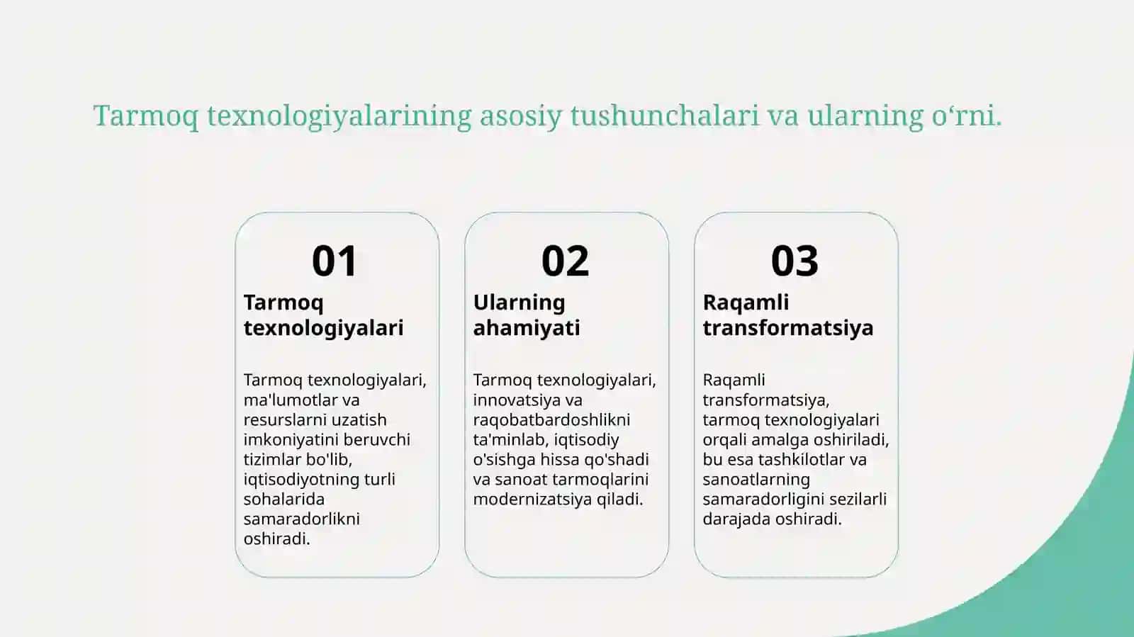 Tarmoq texnologiyalari 3