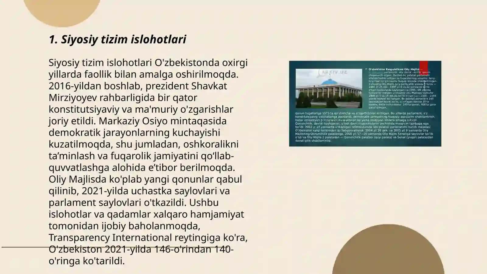 Siyosiy tizim islohotlari 3