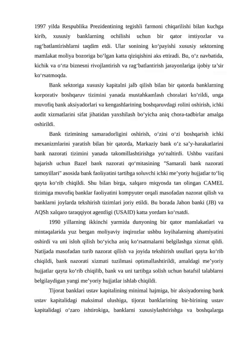 O‘ZBEKISTON RESPUBLIKASI BANK TIZIMI 3