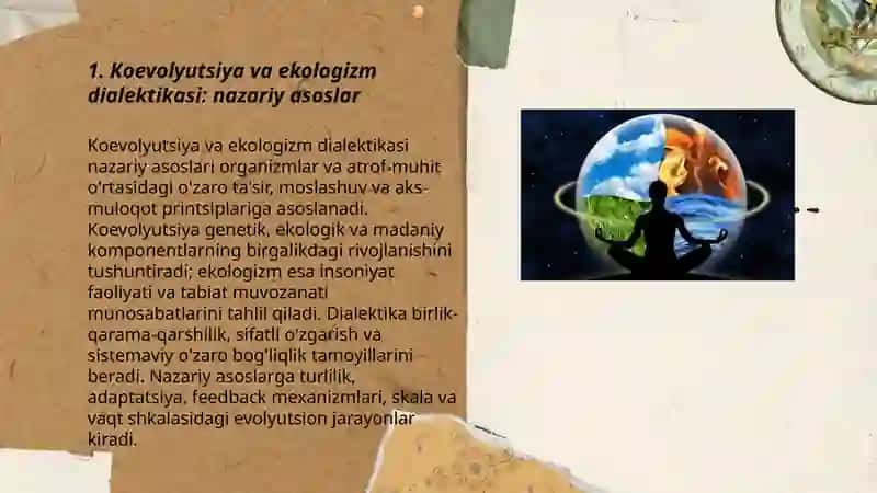 Koevolyutsiya va nvironmentalizm dialektikasi 3