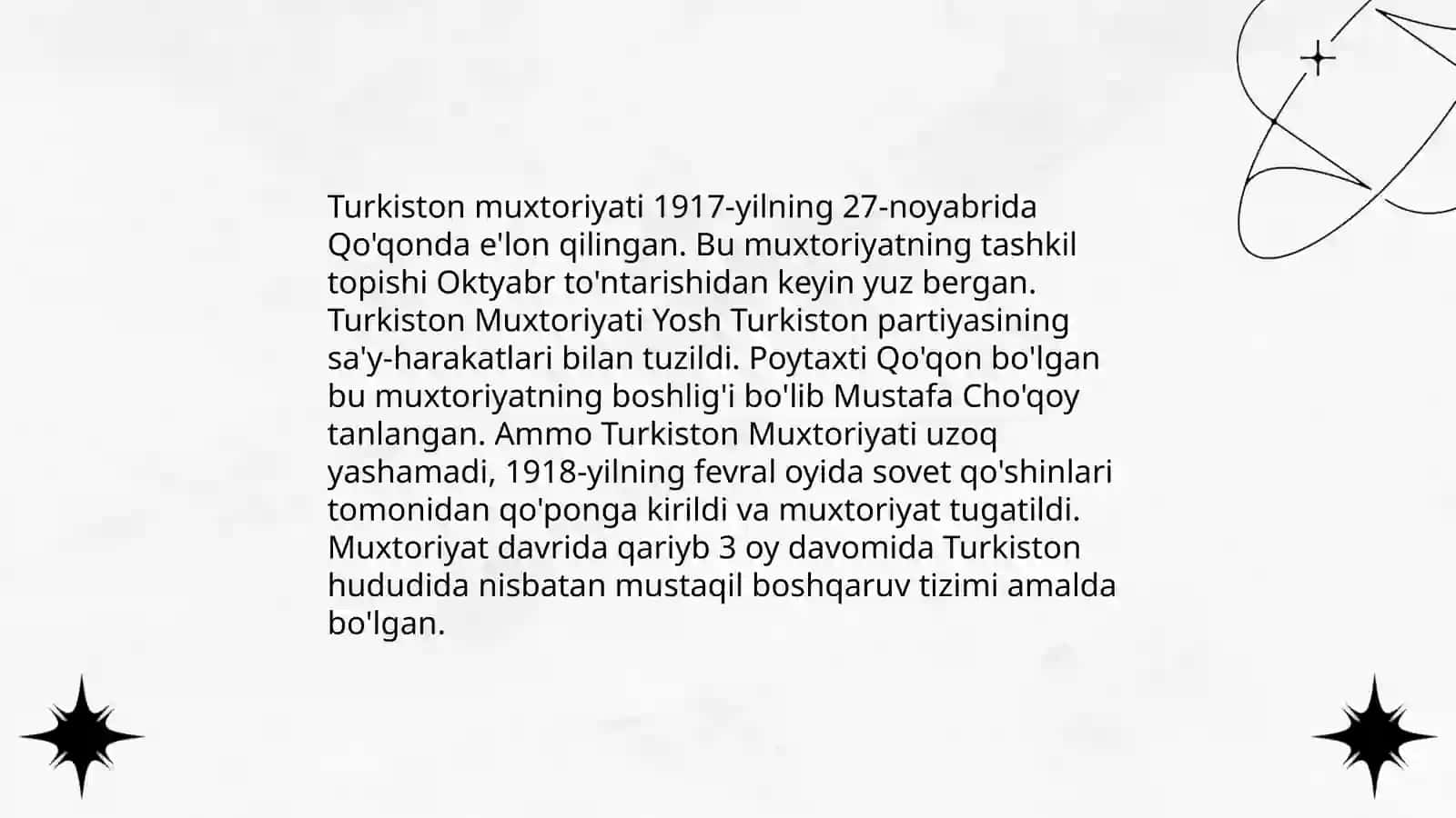 Turkiston muxtoriyati va uning tugatilishi 3