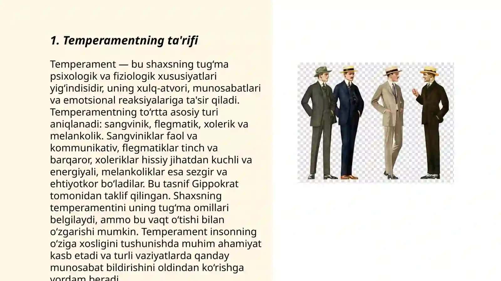 Temperament shaxs tuzilmasi sifatida 3