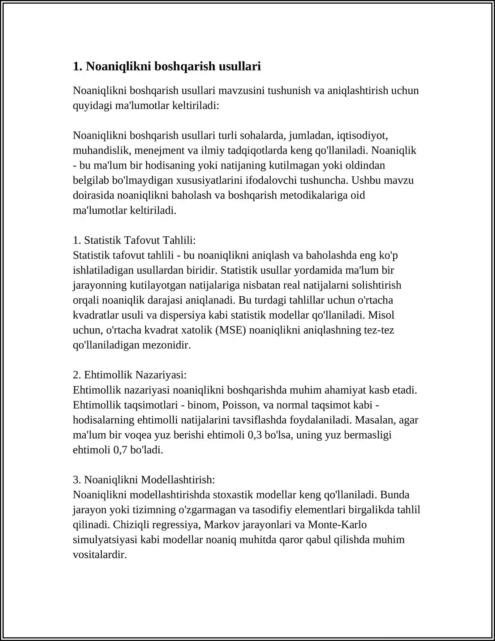 NOANIQLIK VA TAVAKKALCHILIK 3