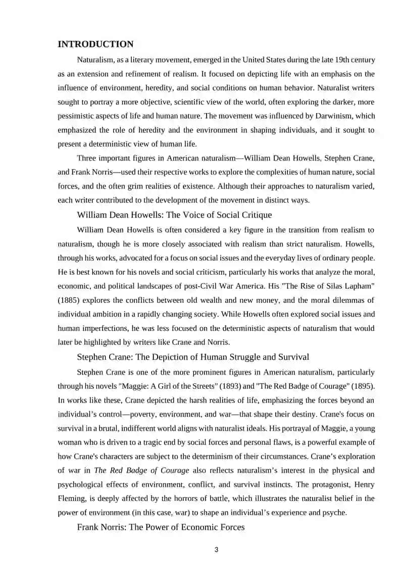 Naturalism in American Literature 3