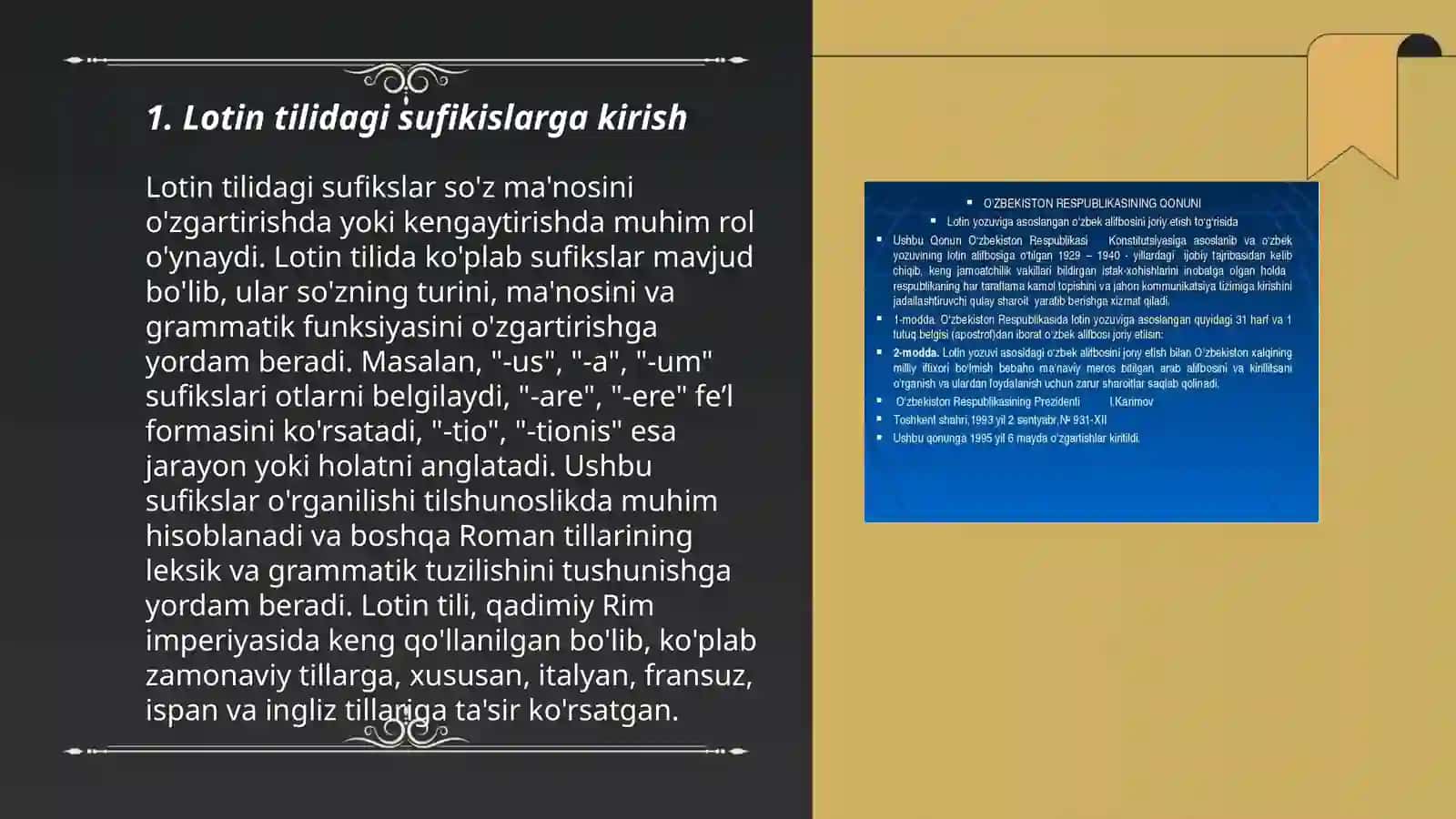 Lotin va lotincha gap yunon sufikislari soʻz yasovchi perifekislar 3