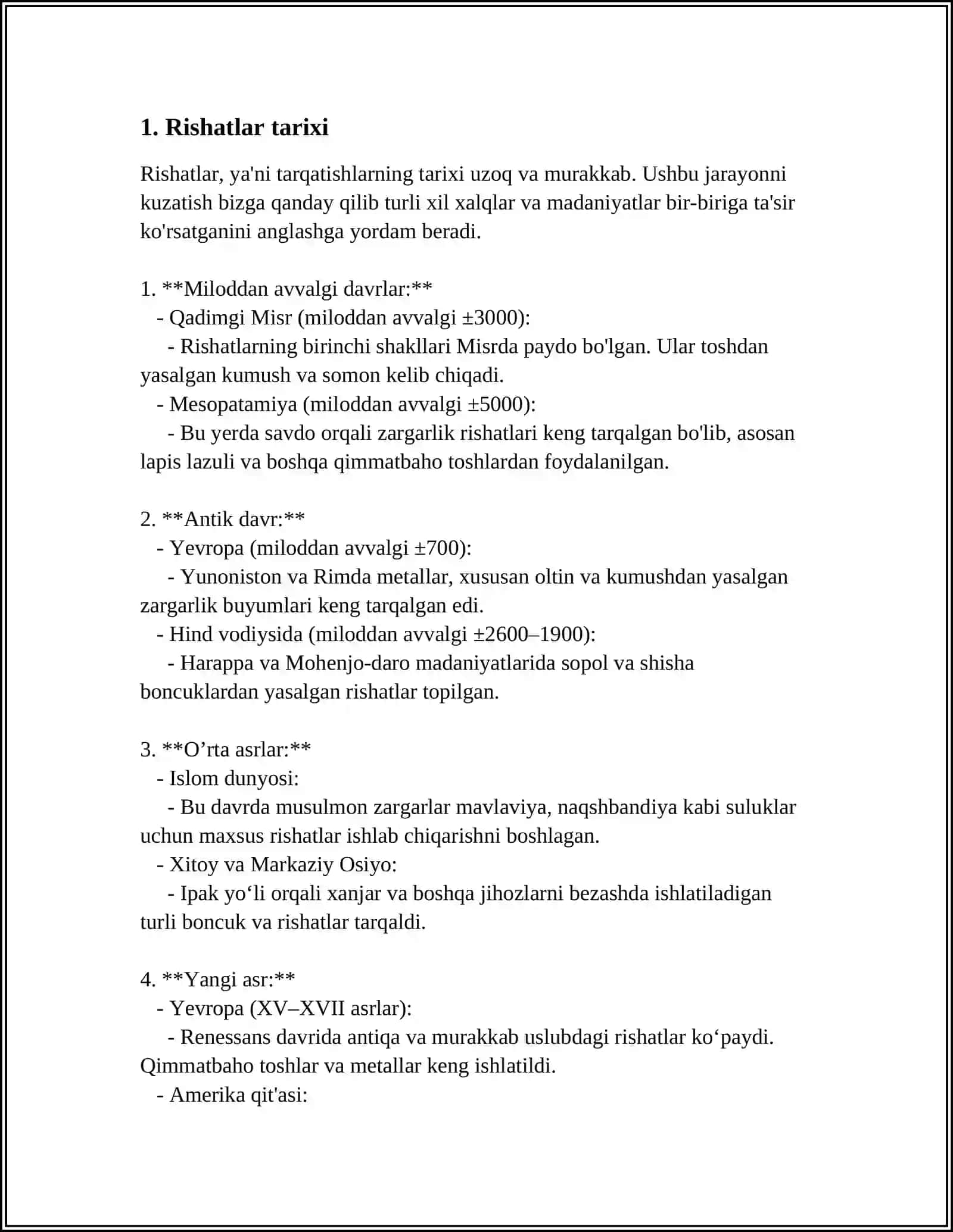 Rishatlar tarixi 3