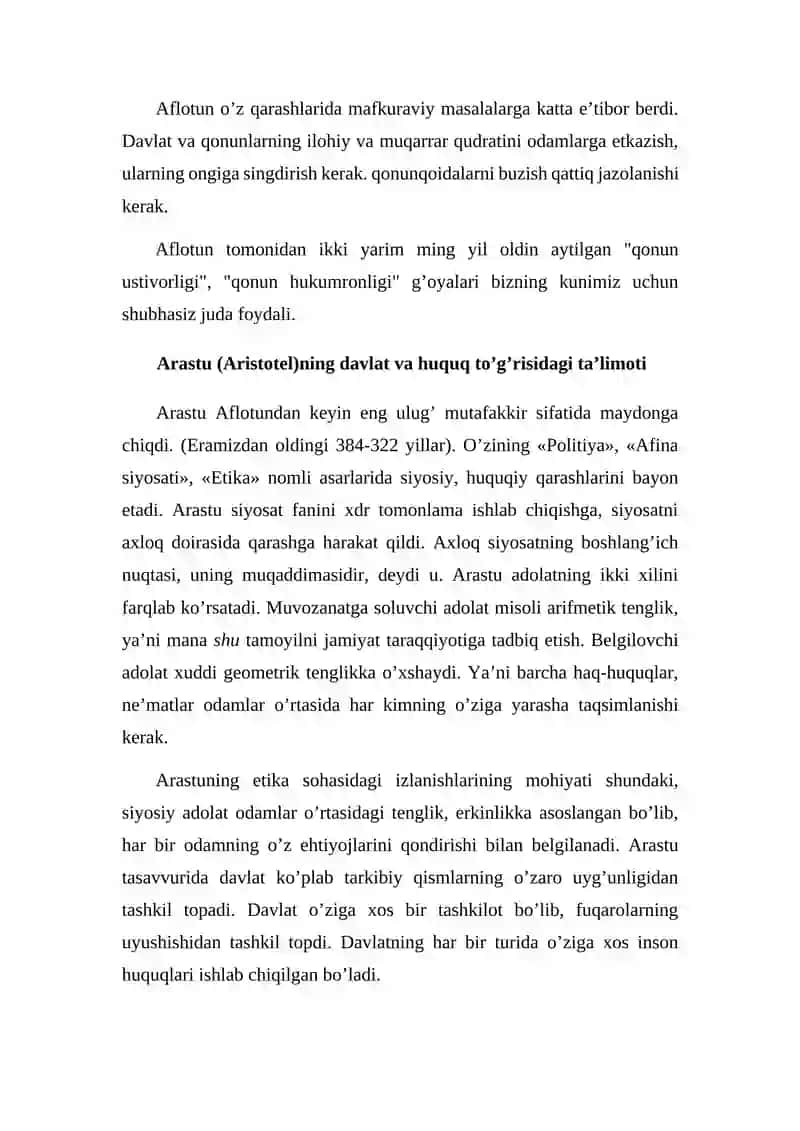 PLATON VA ARISTOTELNING SIYOSIYHUQUQIY TA`LIMOTLARI 3