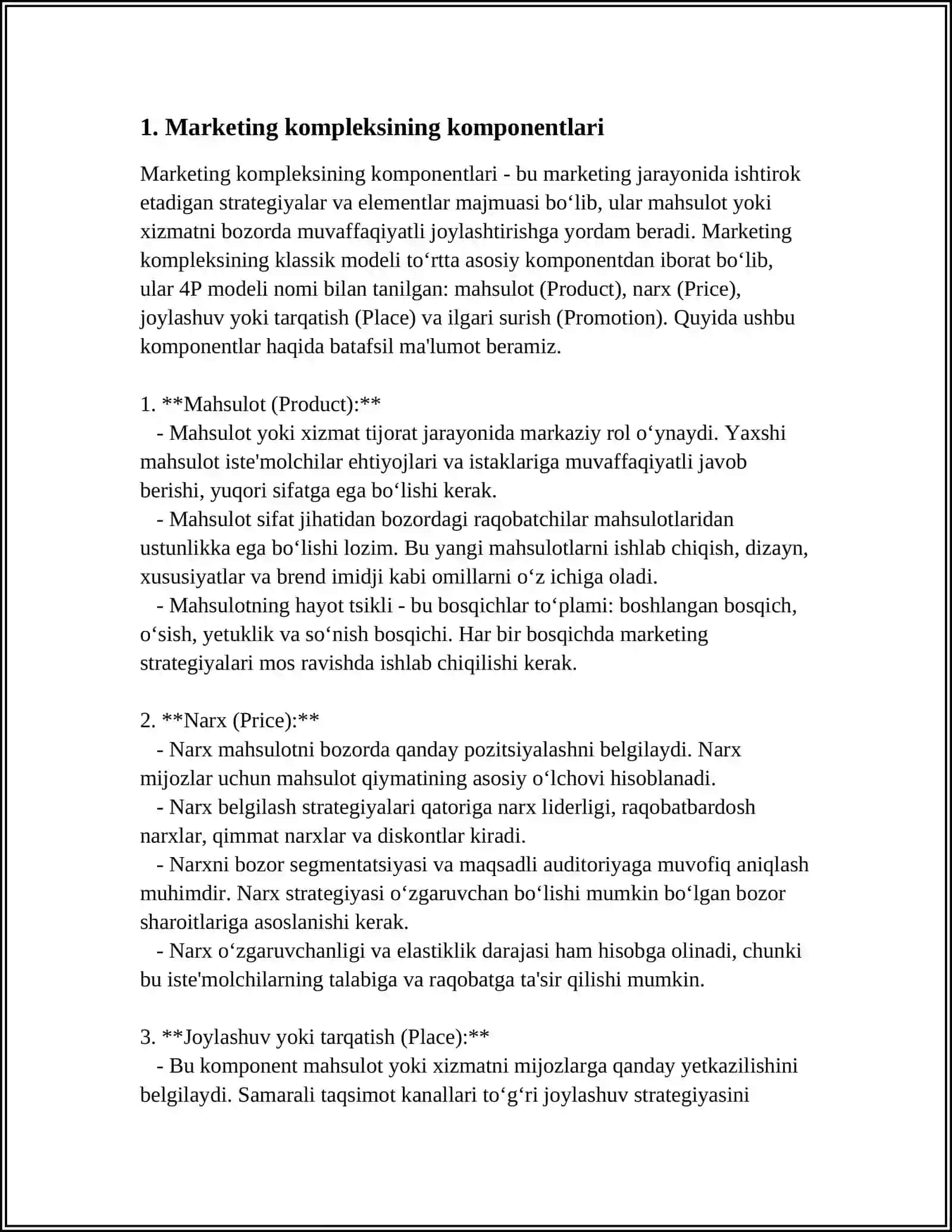MARKETING KOMPLEKSI 3