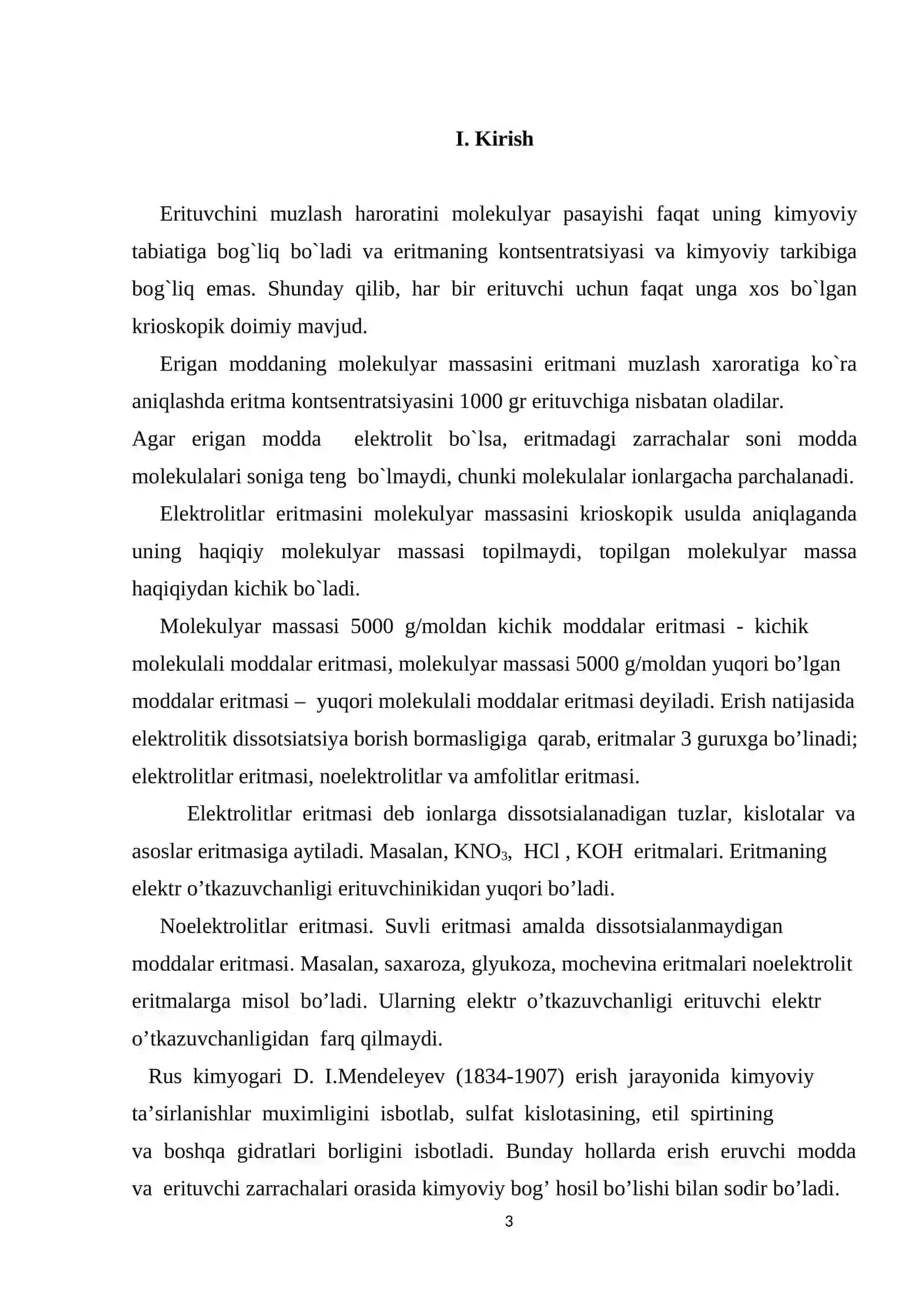 Eritmalarni muzlash harorati.Krioskopiya 3