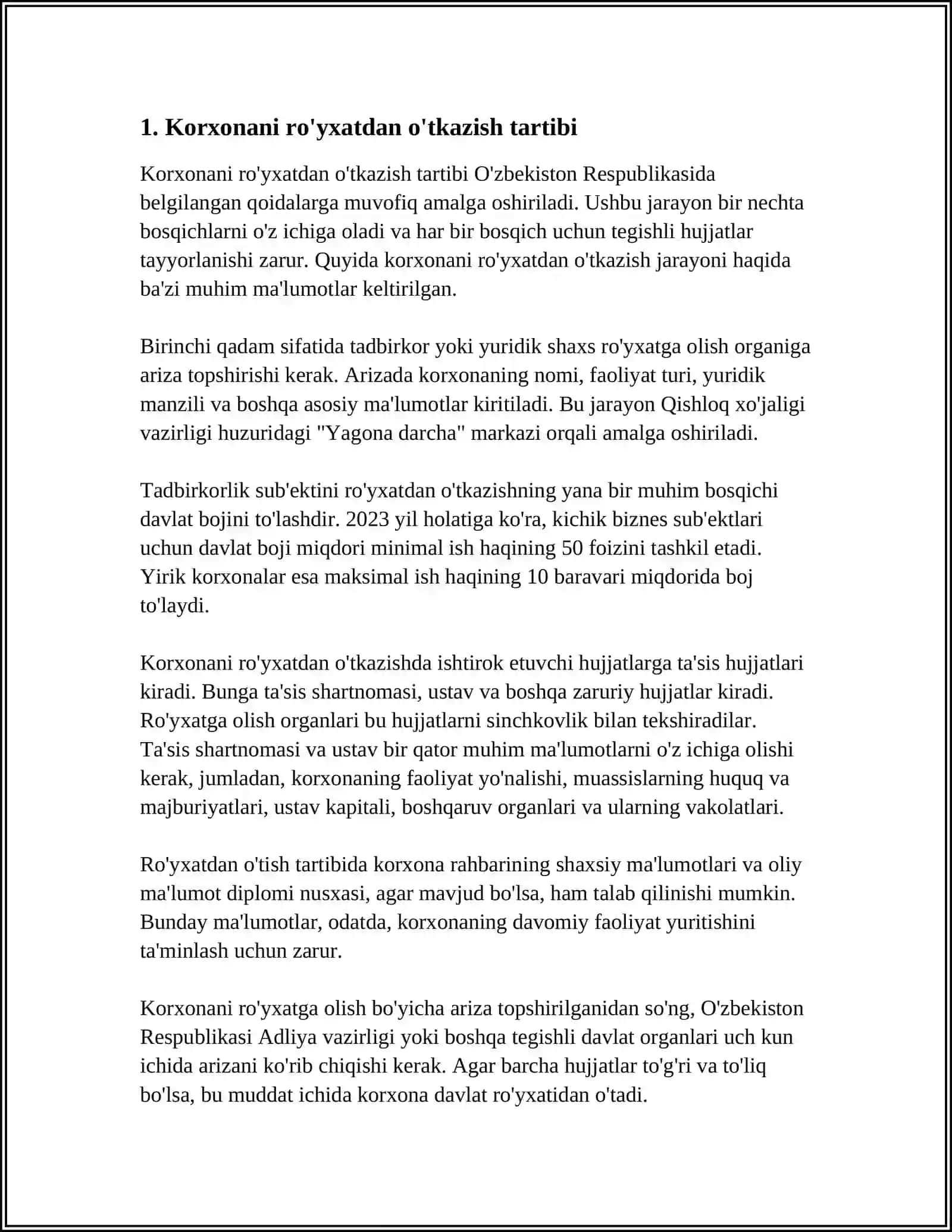 KORXONADA TA'SIS HUJJATLARI 3