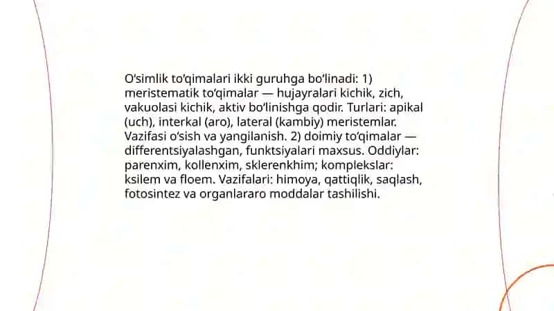 O‘simlik to‘qimalari 3