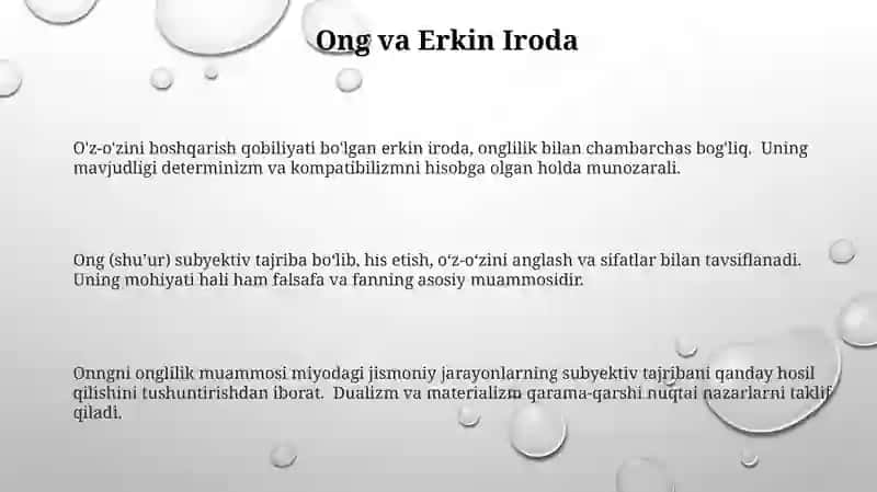 Ong haqida tushuncha va uning xossalari 3