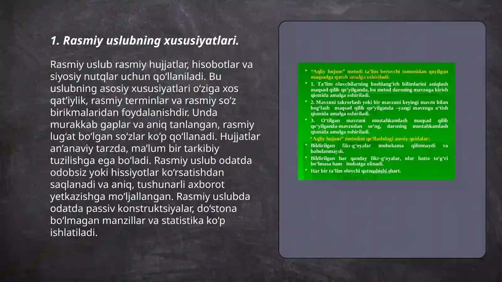 Rasmiy uslubga oid matnlarning keltirilishi 3