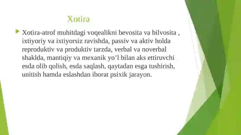 Xotirani pasayishidagi muammolar 3