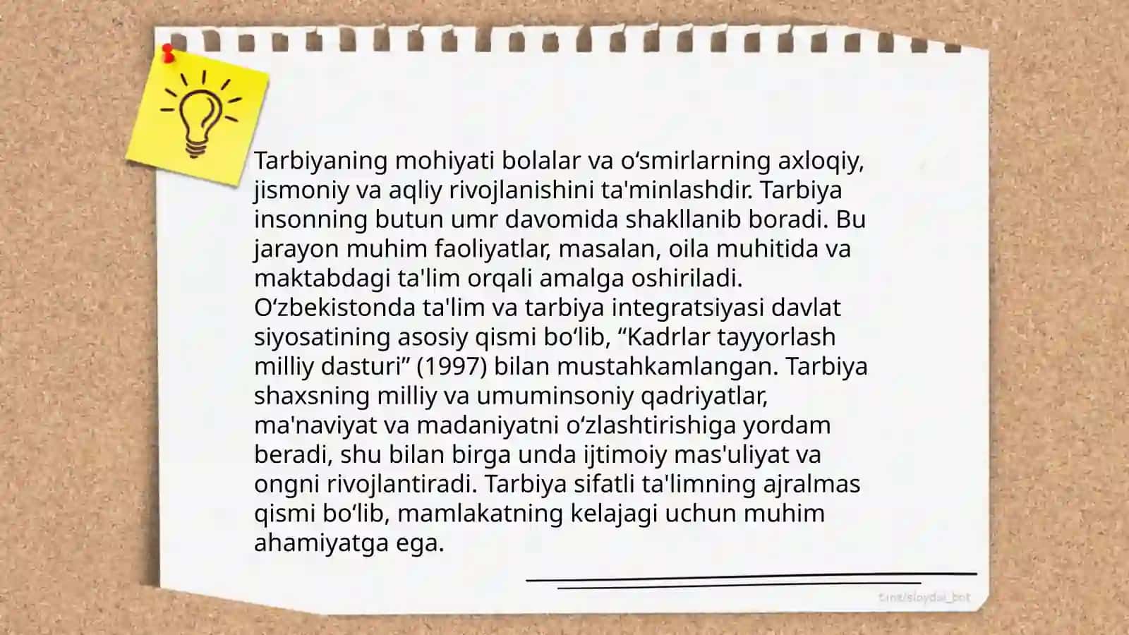 Tarbiya jarayonining mohiyati va mazmuni 3
