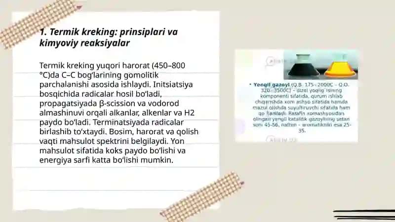 Termik va katalitik kreking 3