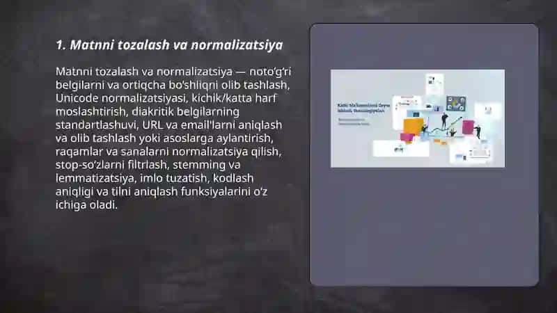 Matnni tozalash va normalizatsiya 3