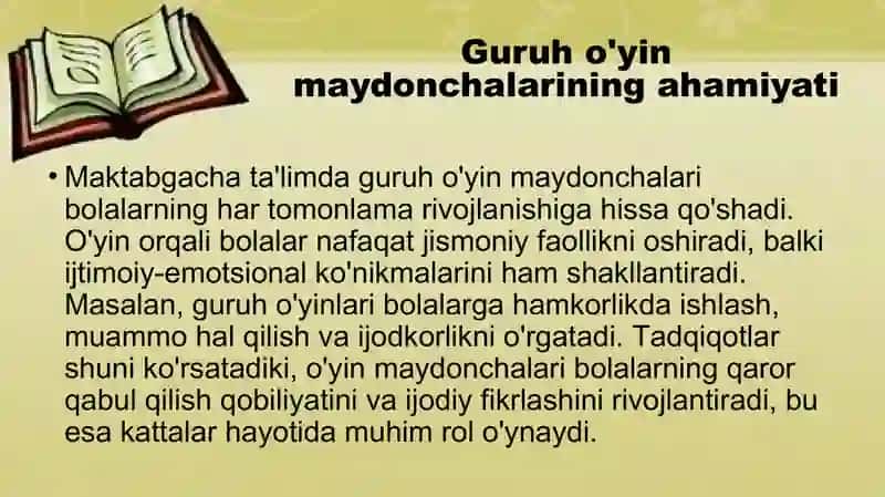 Guruh o‘yin maydonchasi 3