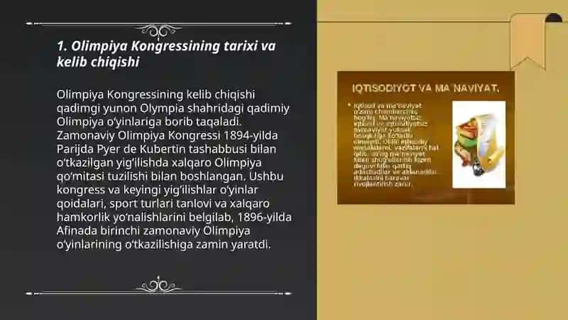 Olimpiya Kongresslari va ularning ahamiyati 3