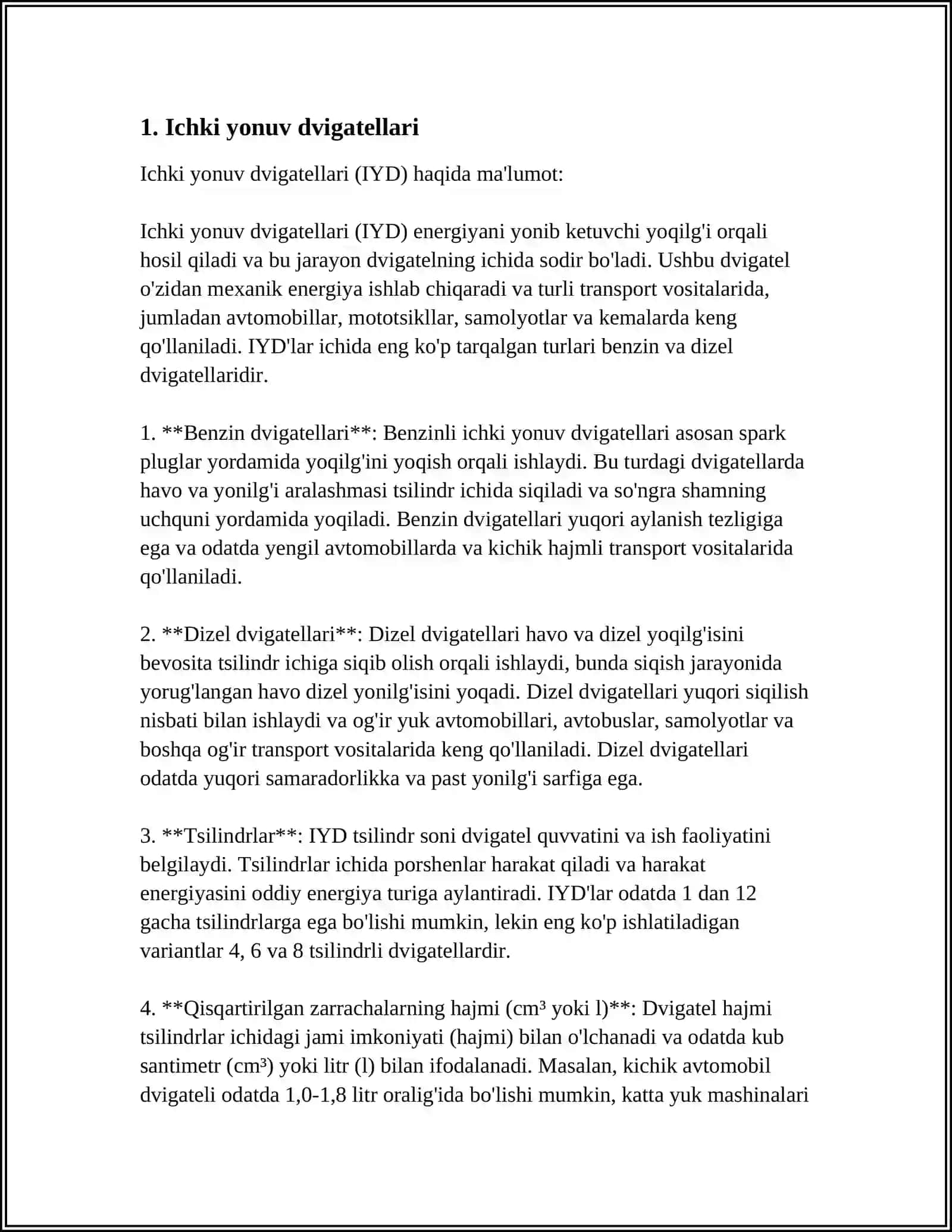 Ichki Yonuv Dvigatellari (IYD) 3