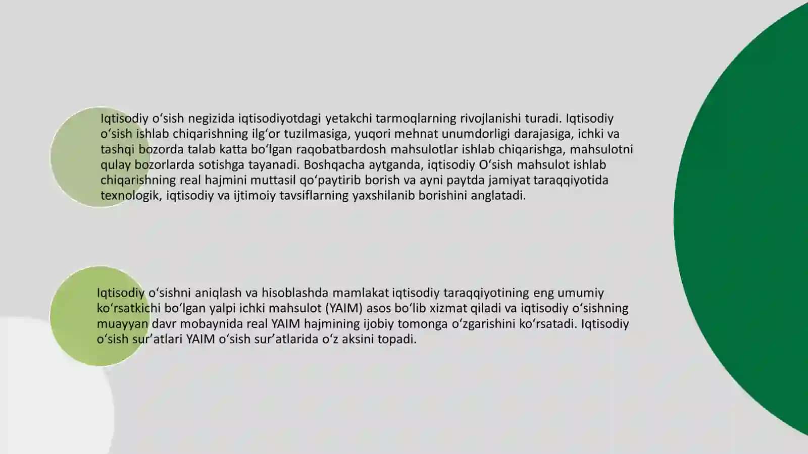 IQTISODIY ÒSISH FANIDAN MUSTAQIL ISH 3