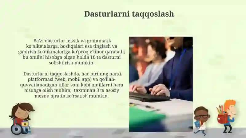 Kompyuter yordamida Til O'rganish Dasturlari 3