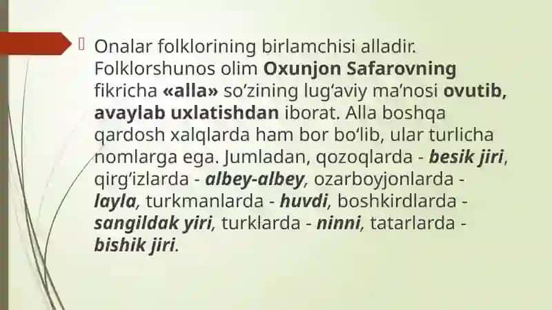XALQ OG‘ZAKI BADIIY IJODI JANRLARI 3