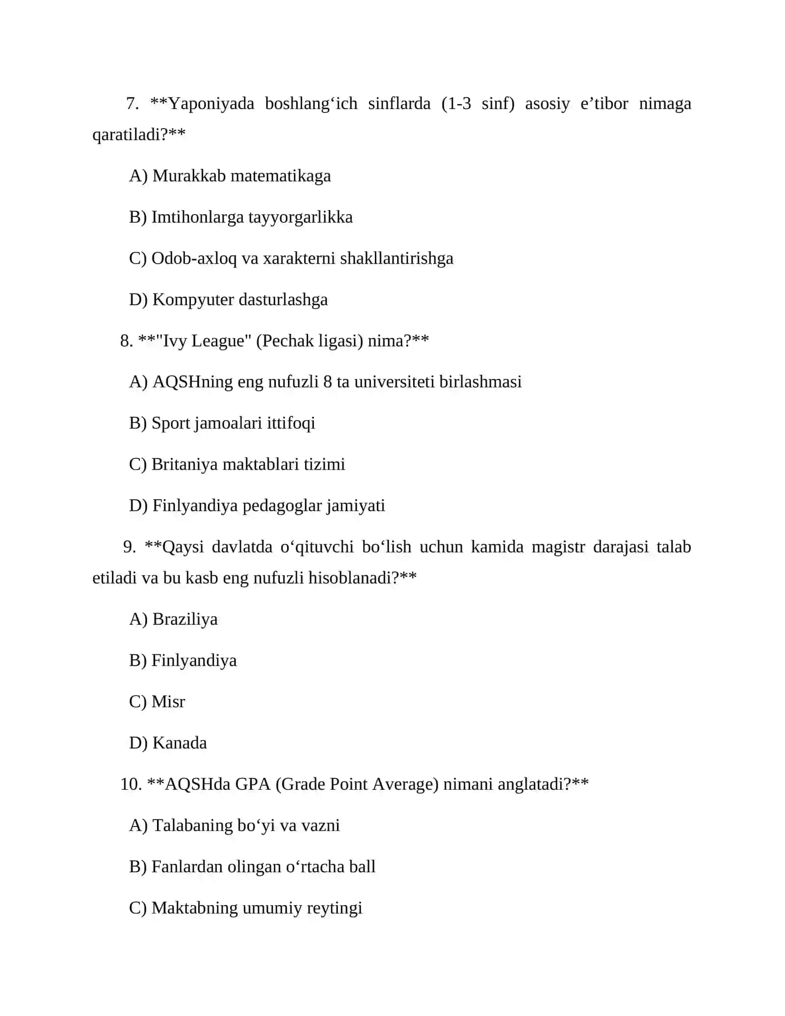 Yaponiya: "Avval tarbiya, keyin bilim" 3