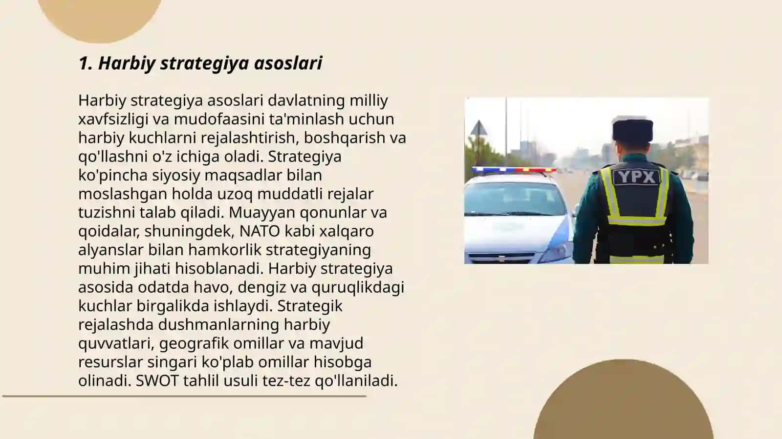 Harbiy harakatlar olib borishning usul va vositalari 3