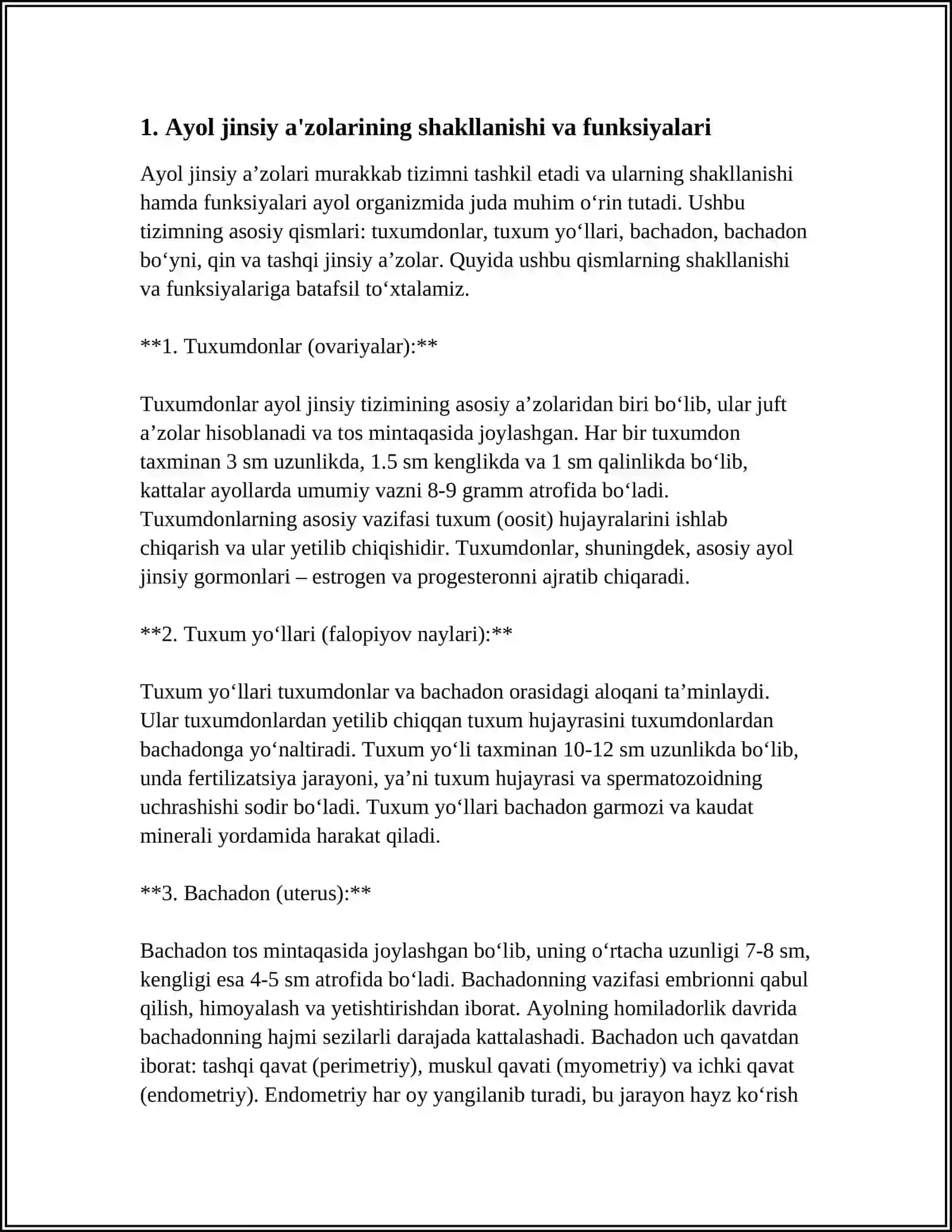 AYOL JINSIY A'ZOLARINING O'SMA KASALLIKLARI 3