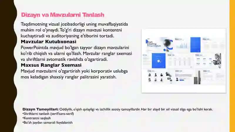 Microsoft PowerPoint taqdimot muharririda amallarni bajarish 3