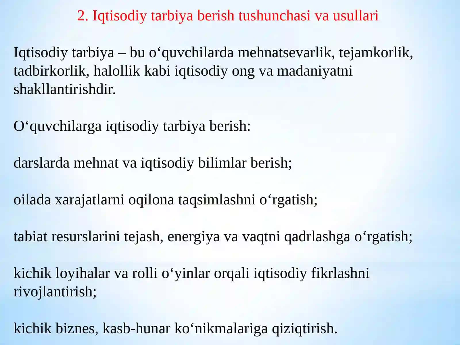 MARUZA: Ota-onalarga tarbiyaga oid bilimlar berish 3