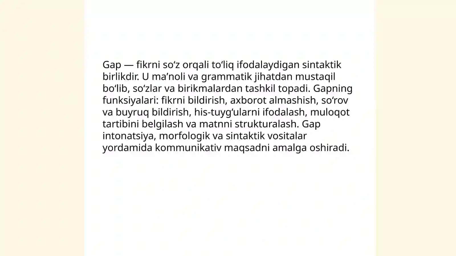 Gapning taʼrifi va funksiyasi 3