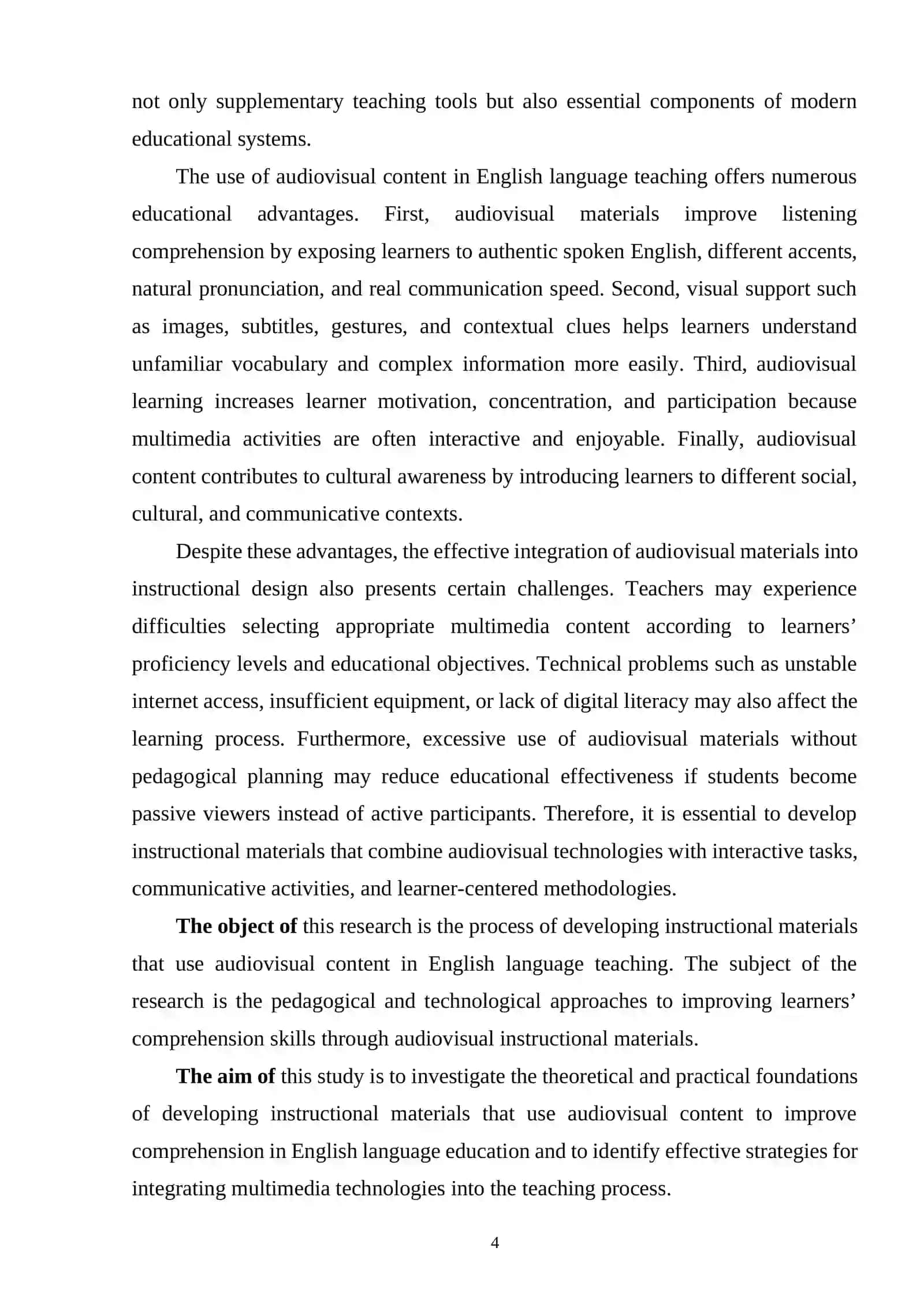 Developing Instructional Materials with Audiovisual Content for English Comprehension 3