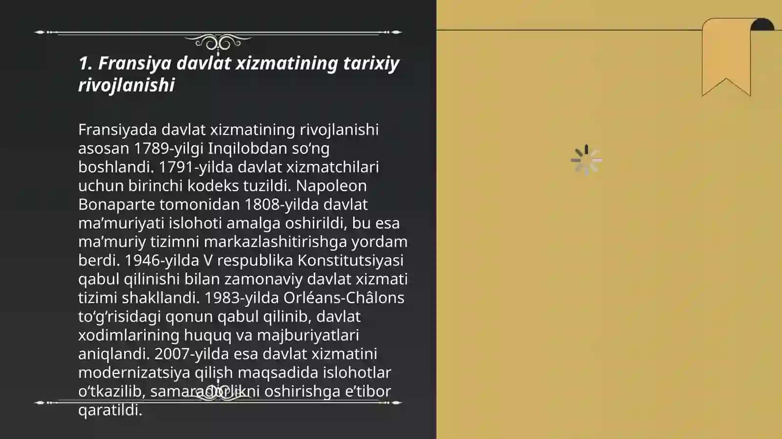Fransiya davlat xizmati sohasi xususiyatlari 3