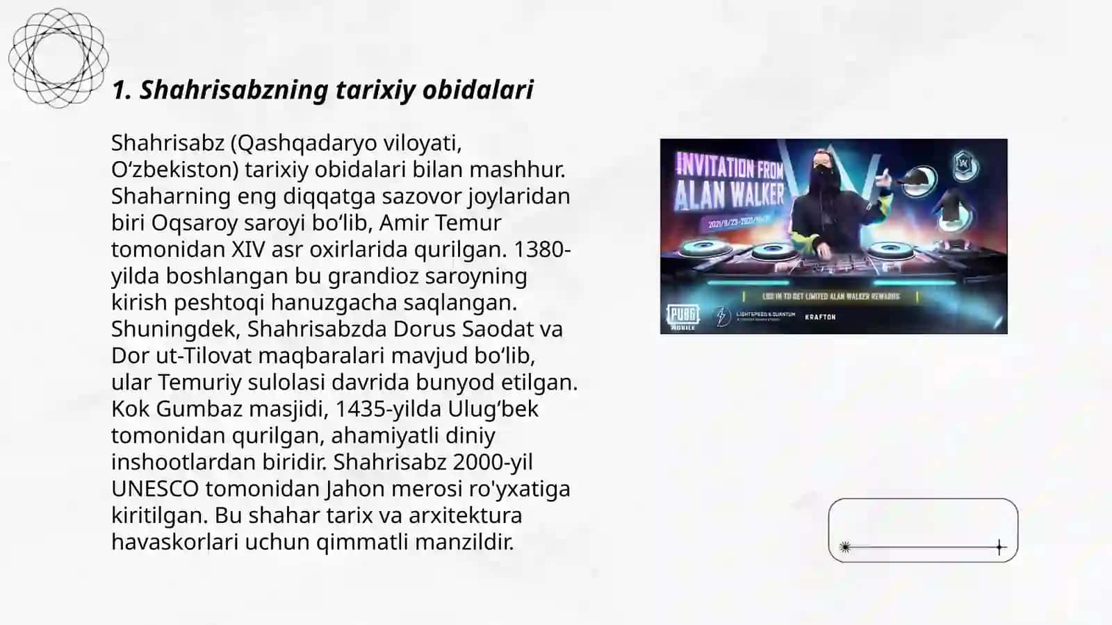Shahrisabzga bir kunlik marshrut tuzish 3