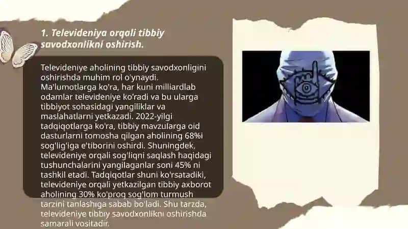 Televideniyaning tibbiy savodxonlik bo'yicha roli 3