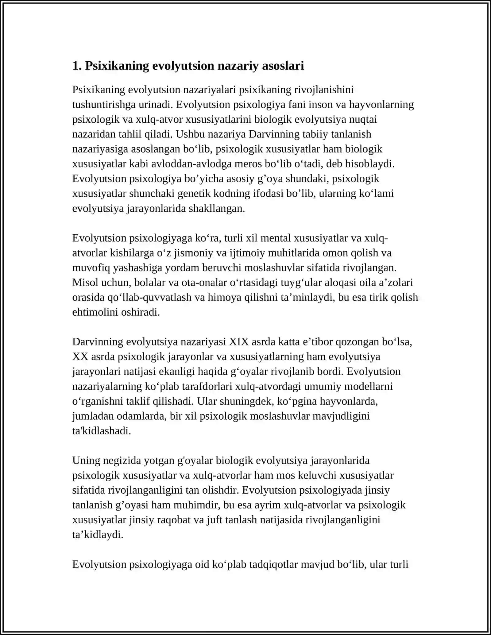 PSIXIKANING EVALUTSION TARAQQIYOTI 3
