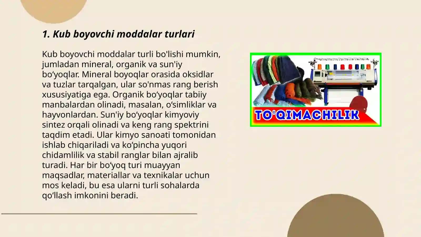 Kub boyovchi moddalar bilan boyash texnologiyasi 3