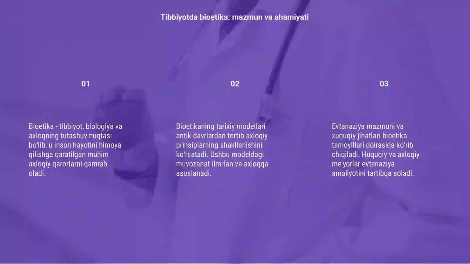 Tibbiyotda Bioetika Masalalari 3