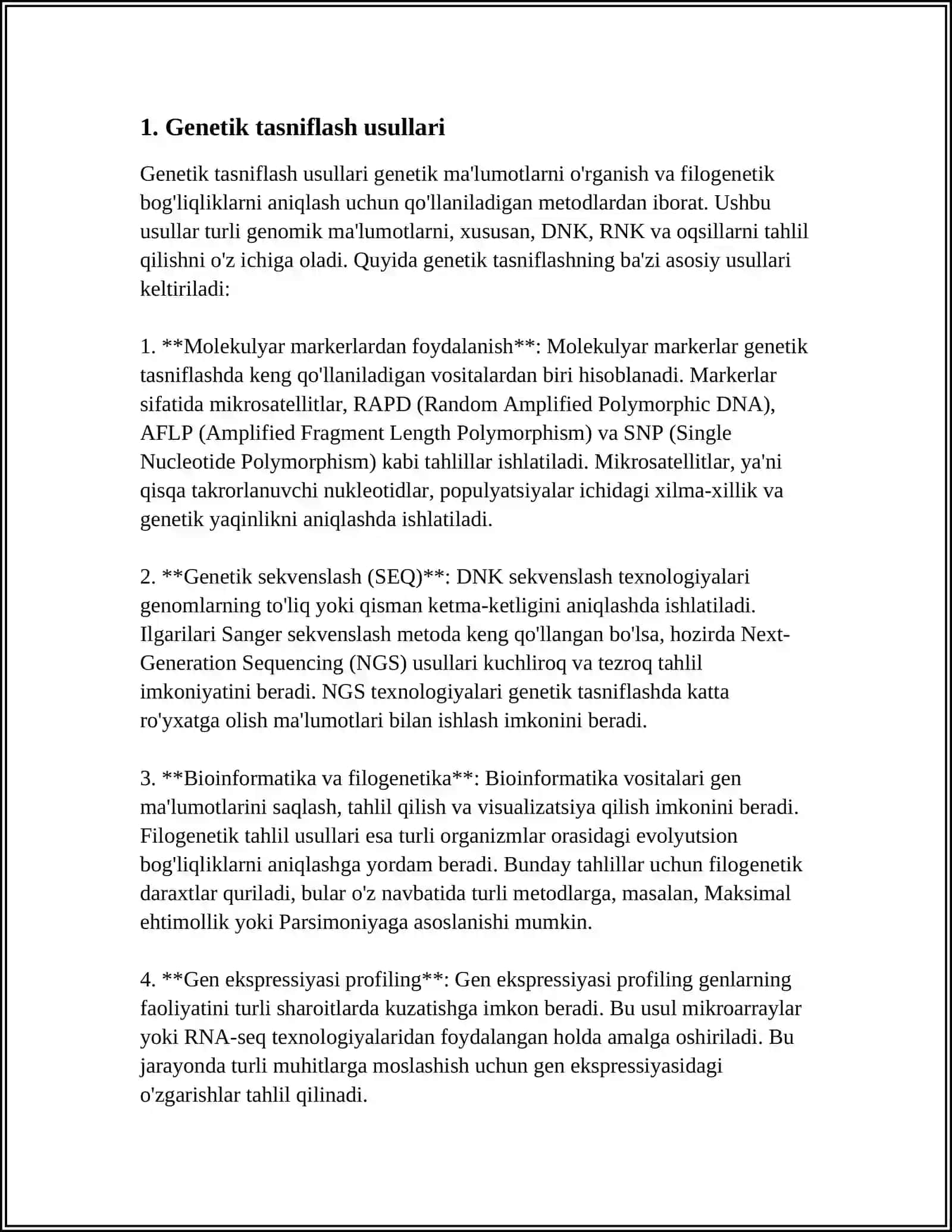 TILLARNING GENETIK VA MORFOLOGIK TASNIFI 3
