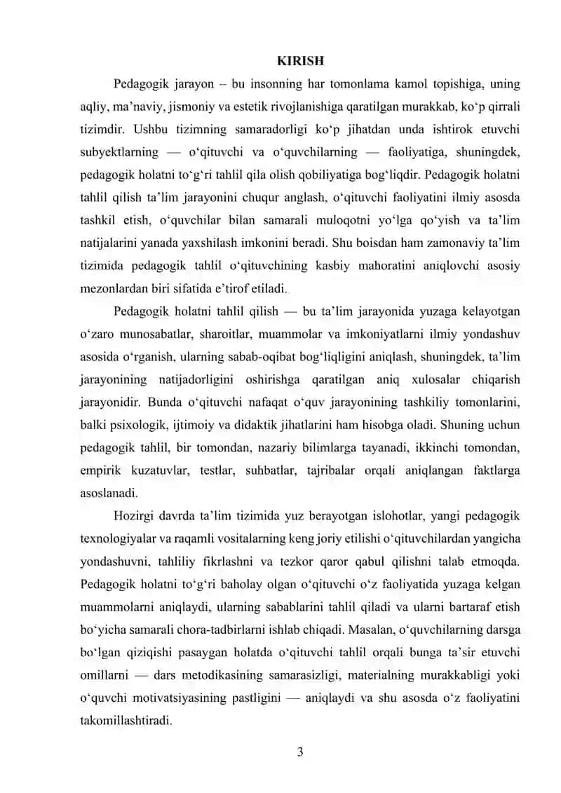 Pedagogik holatni tahlil qilish usullari 3