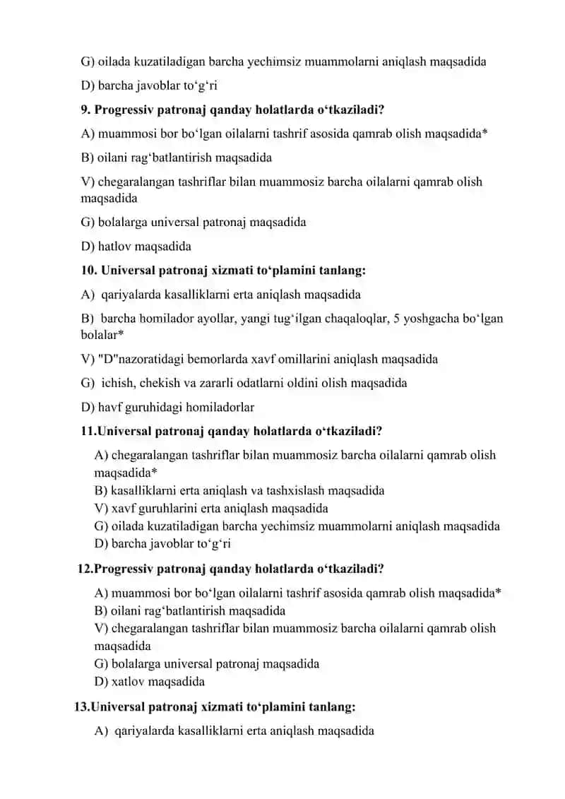 Argos test tibbiyot yakuniy 3