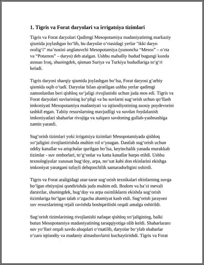 QADIMGI MESAPATAMIYA MADANYATI 3