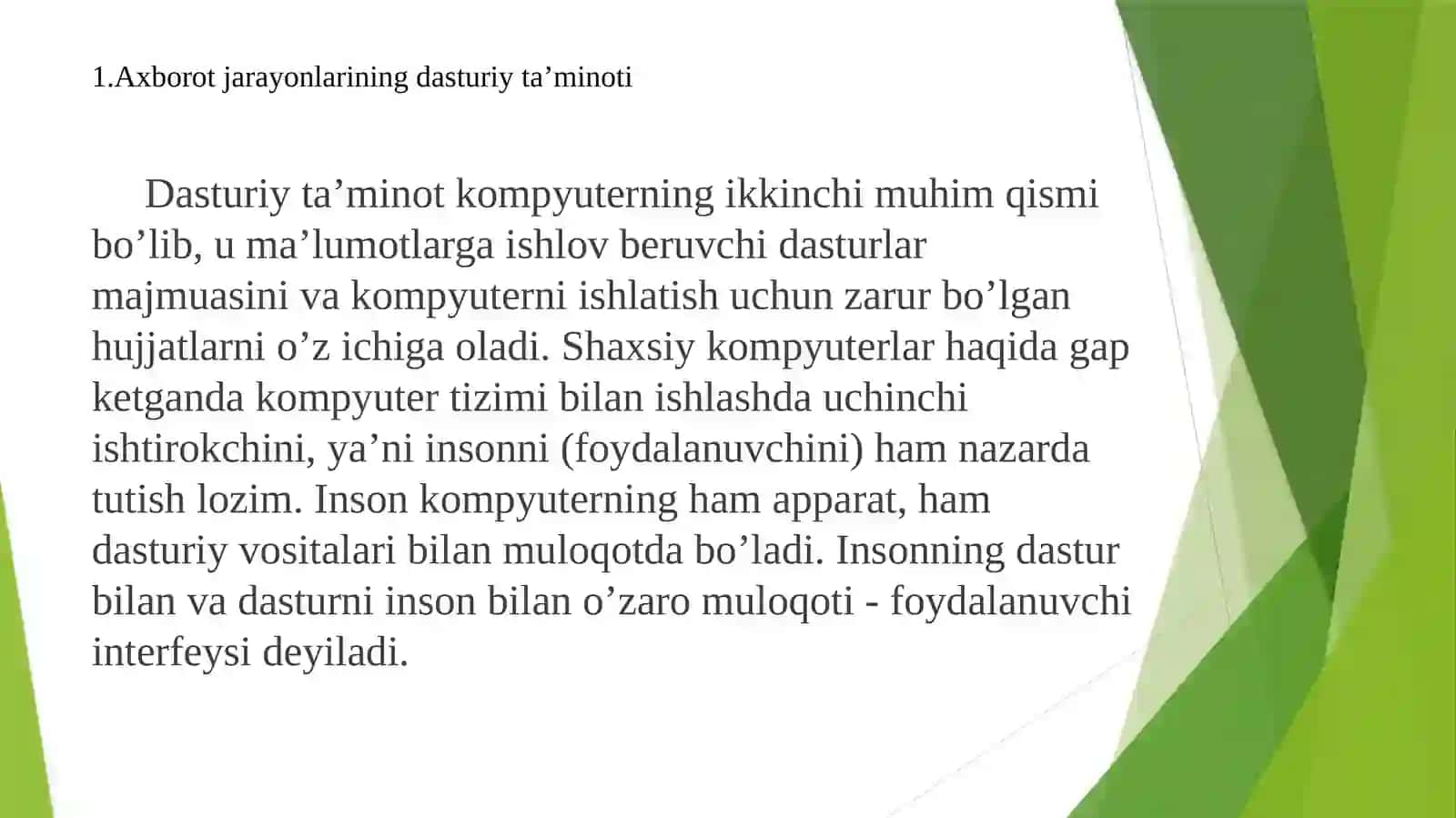 Zamonaviy kompyuterlarning dasturiy ta’minoti 3