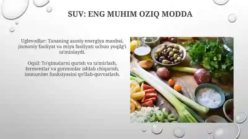 Asosiy ozuqaviy moddalar 3